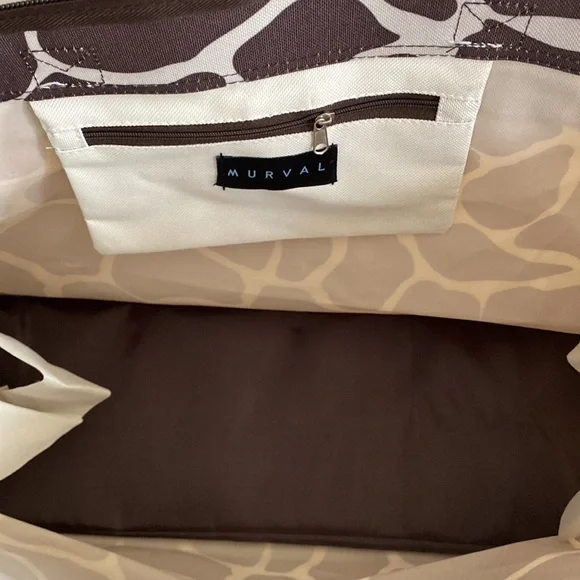 Large Parisian tote in giraffe pattern - Picture 4 of 4